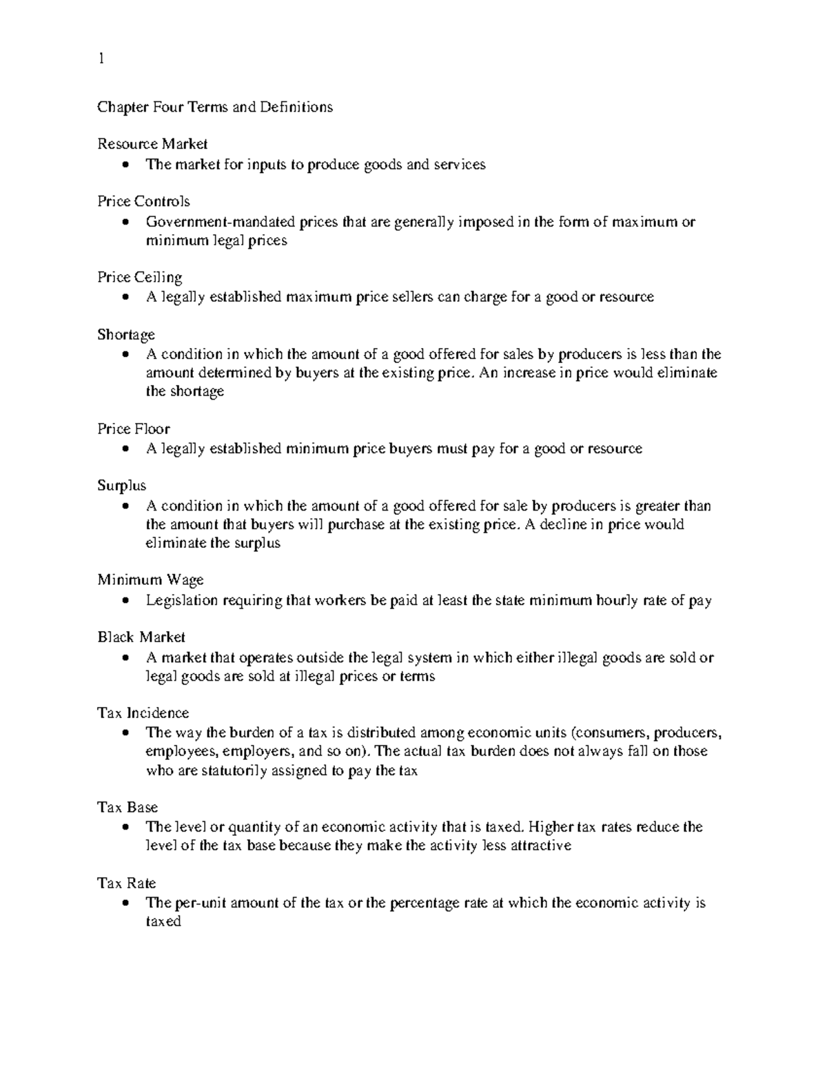Chapter Four Terms - Della - 1 Chapter Four Terms and Definitions ...