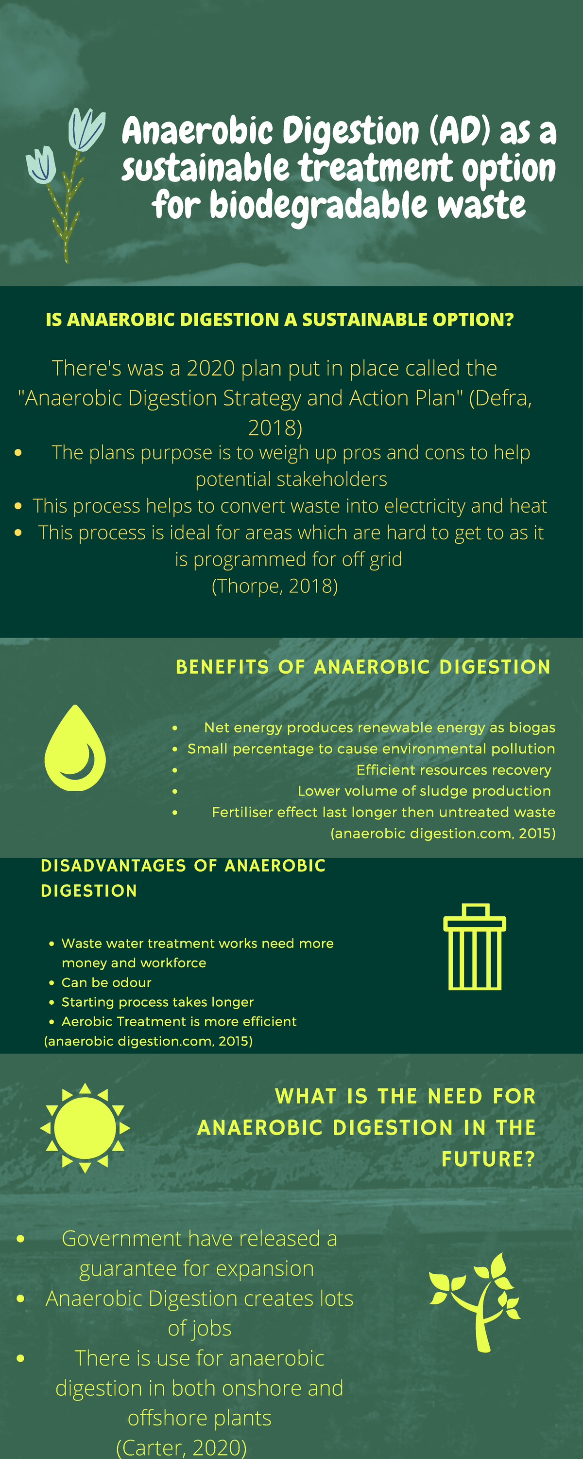 Anaerobic Digestion (AD) as a sustainable treatment option for ...