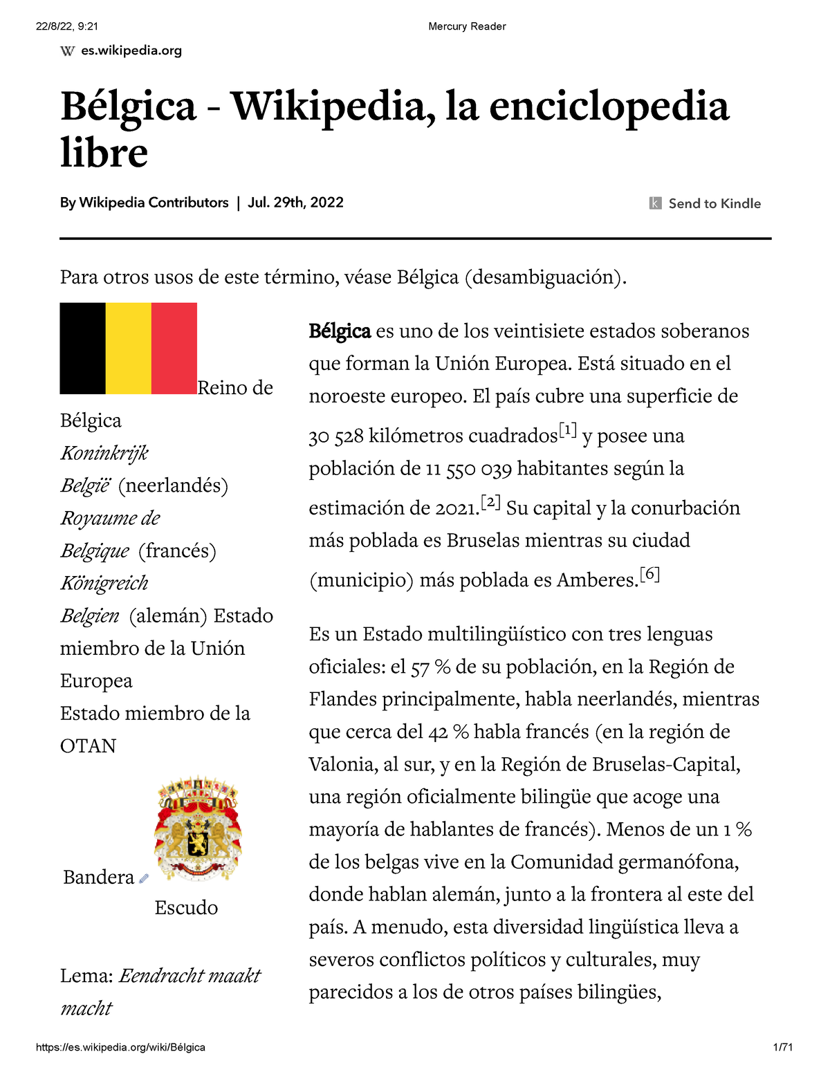 Bélgica - Wikipedia, La Enciclopedia Libre - Reino De Bélgica ...