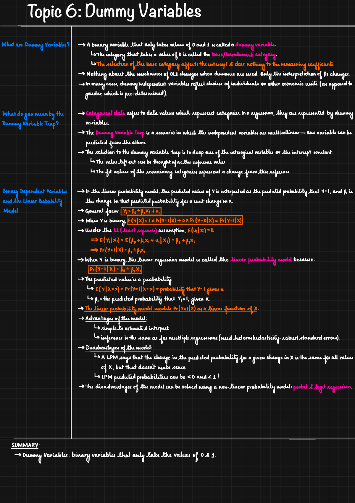 Topic 6. Dummy Variables - Topic 6: Dummy Variables What Are Dummy ...