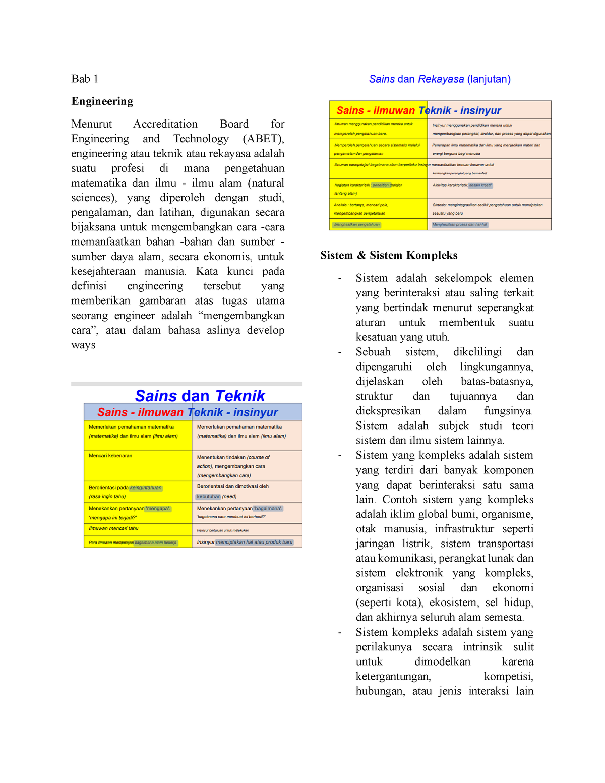 Rangkuman PPT#1 - Ppt Bahasa Indo - Bab 1 Engineering Menurut ...