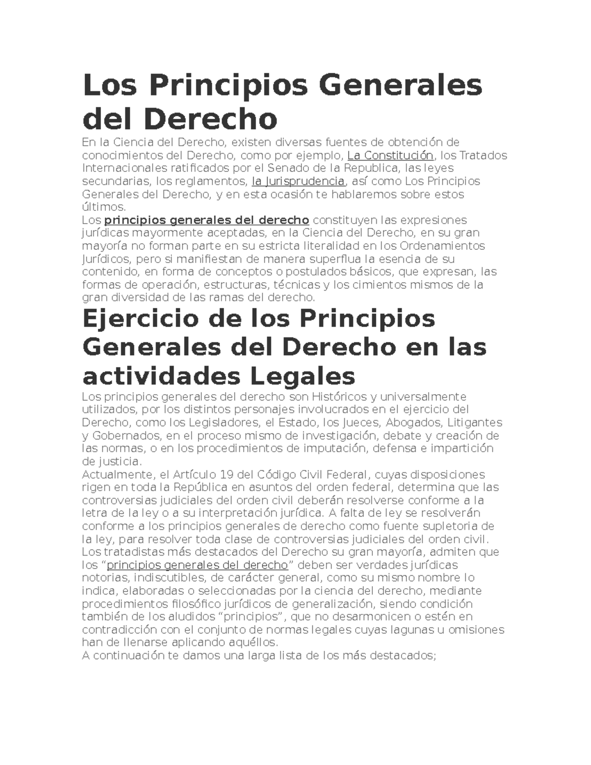 Los Principios Generales Del Derecho Los Principios Generales Del Derecho Constituyen Las 8239