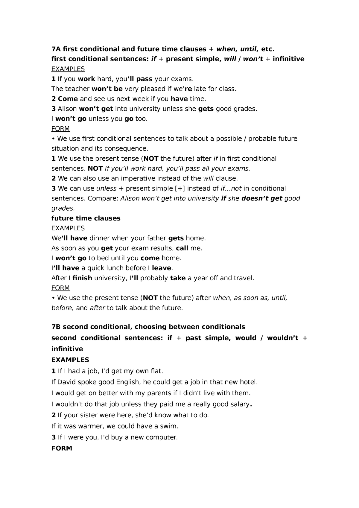 7a-first-conditional-and-future-time-clauses-ejercicios-7a-first