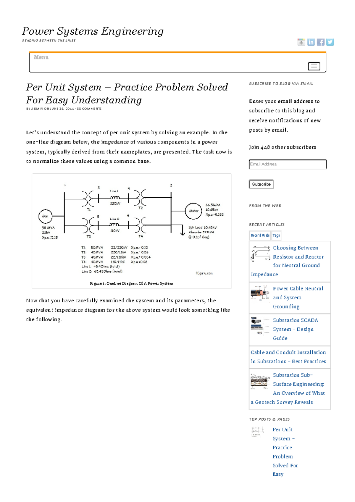 Per Unit System - Practice Problem Solved For Easy Understanding Power ...