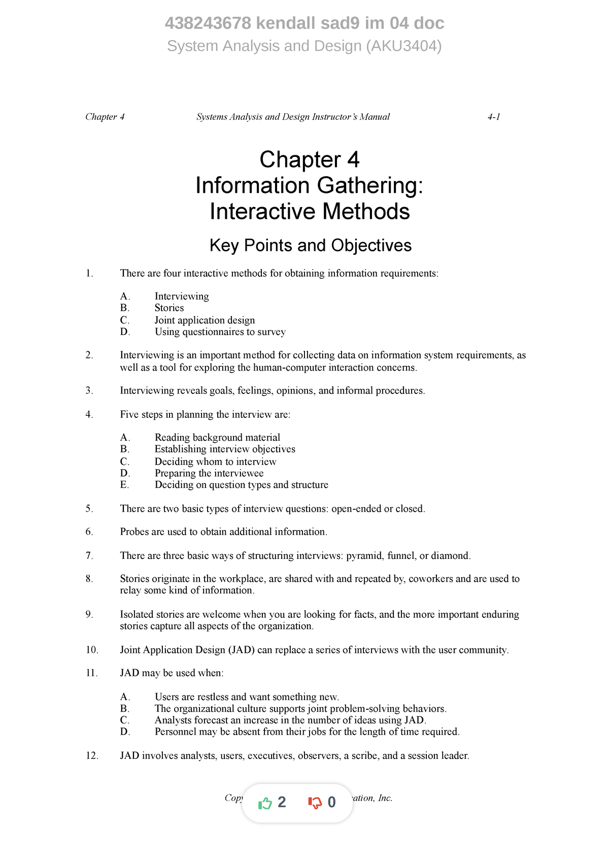 2. Solman ads ch 4 - 438243678 kendall sad9 im 04 doc System Analysis ...