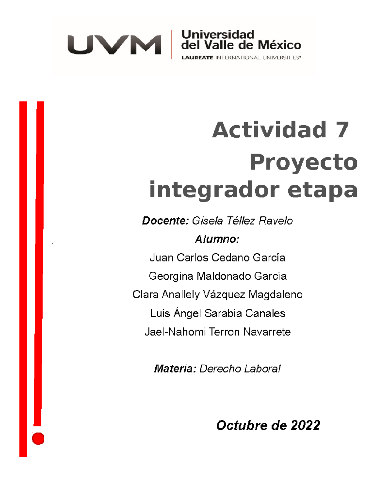 A7 EQ8 - Actividad 7 - . Actividad 7 Proyecto Integrador Etapa Docente ...