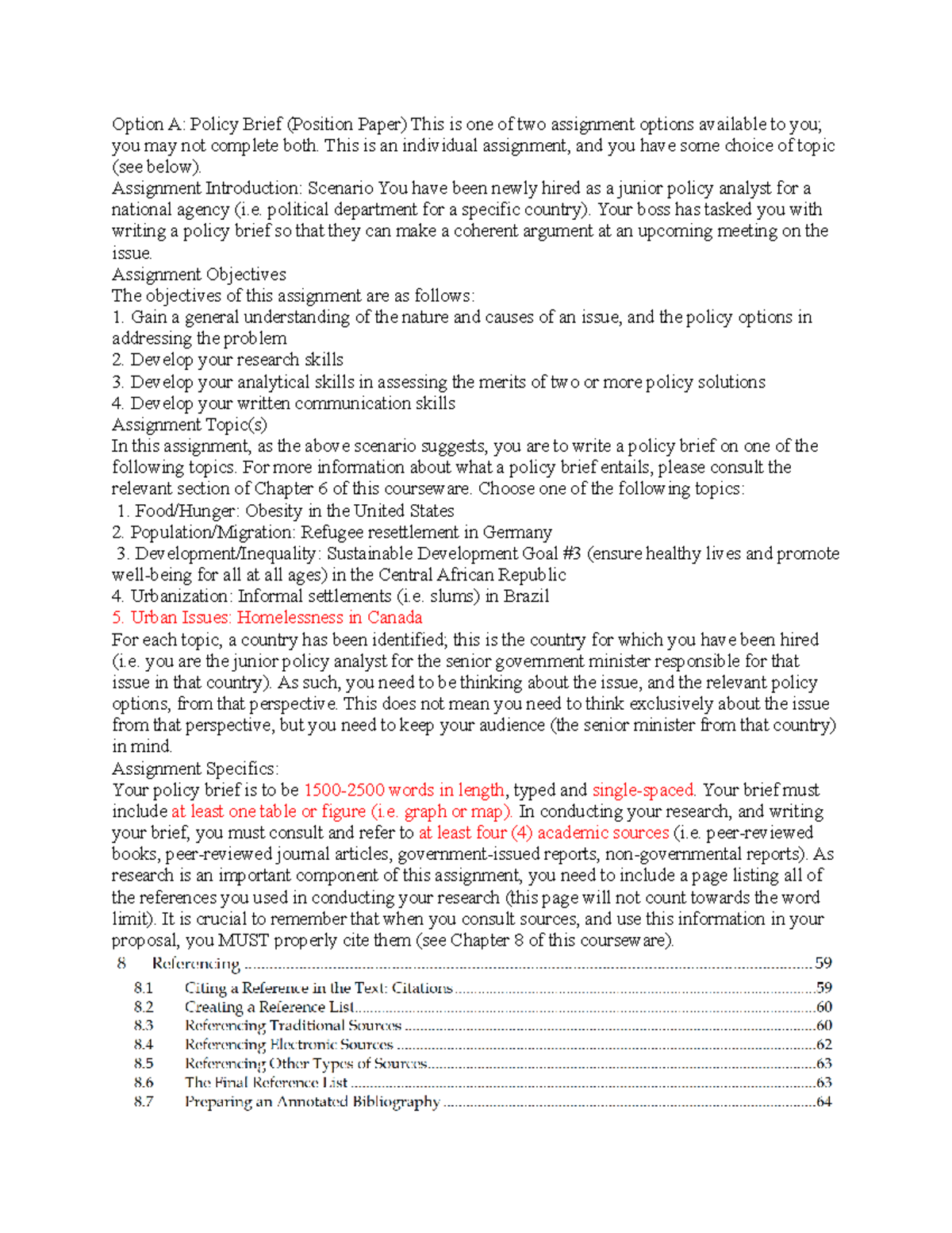 202011 26183745 option a - Option A: Policy Brief (Position Paper) This ...