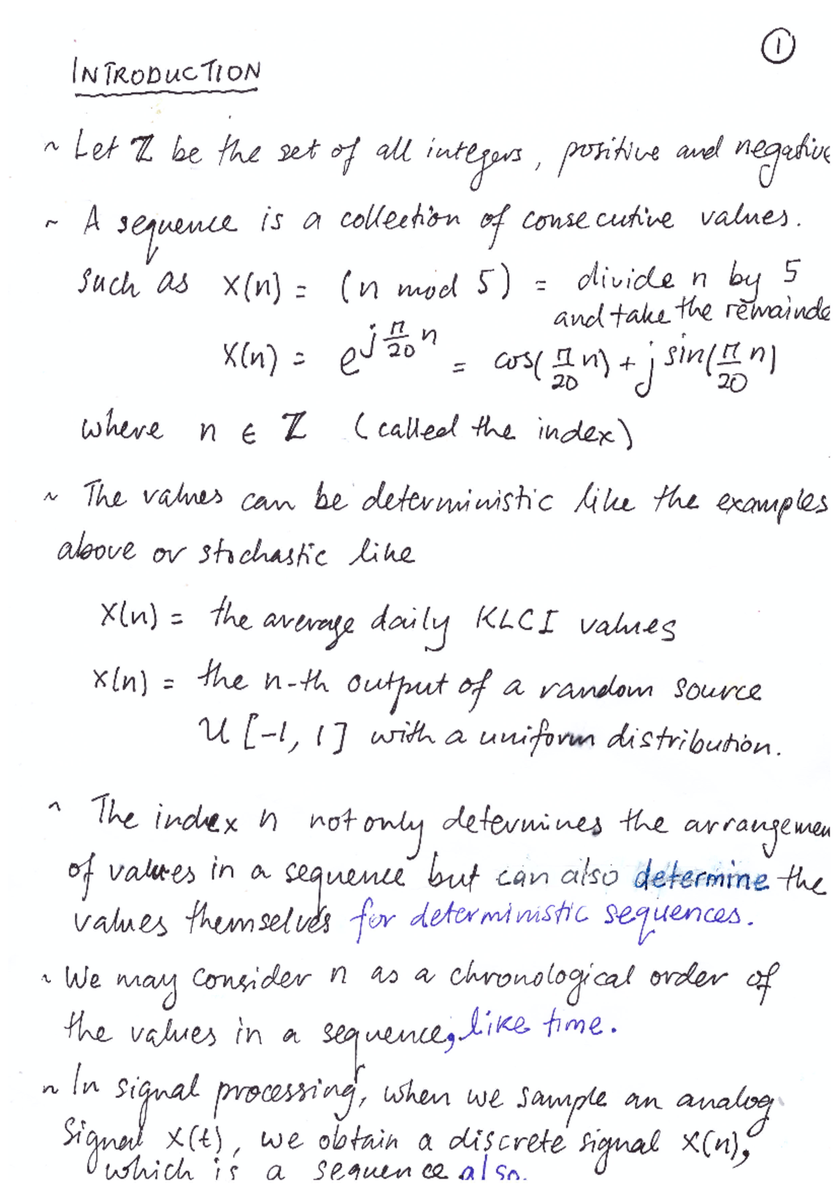 L1 - L1 note（Introduction） - I INTRODUCTION ~ Let Z be the set of all ...