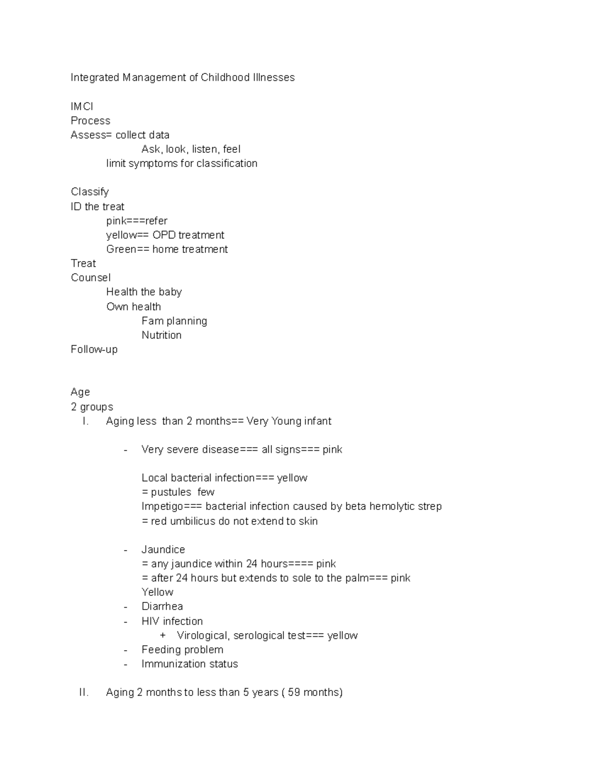 Integrated Management of Childhood Illnesses - Integrated Management of ...