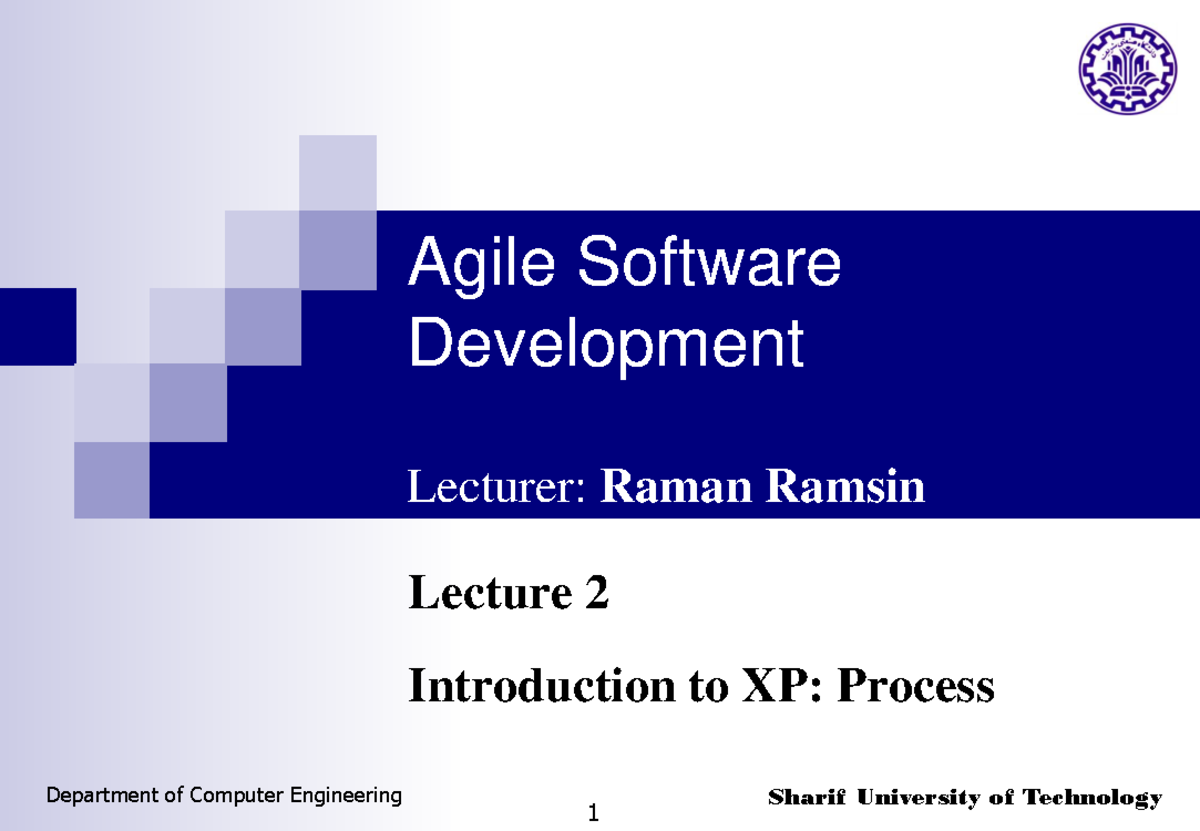 XP - Ppt about xp - Department of Computer Engineering Sharif ...