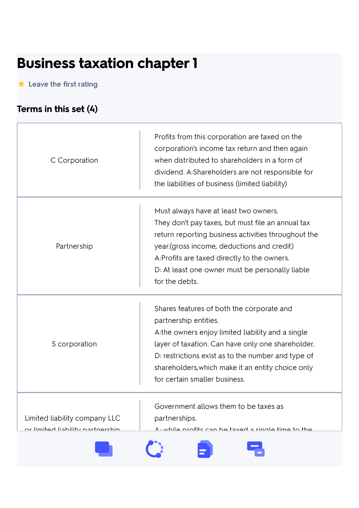 Business Taxation Chapter 1 Flashcards - Business Taxation Chapter 1 ...