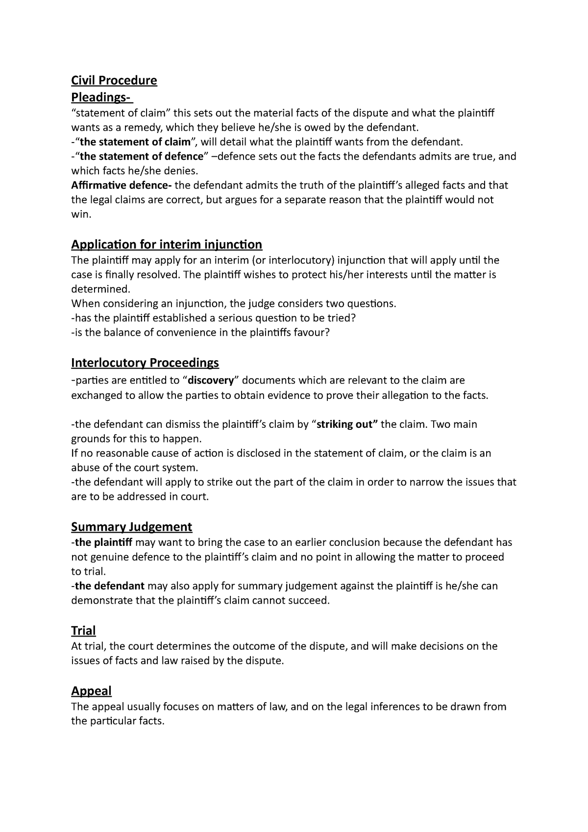 laws122-cheat-sheet-civil-procedure-pleadings-statement-of-claim