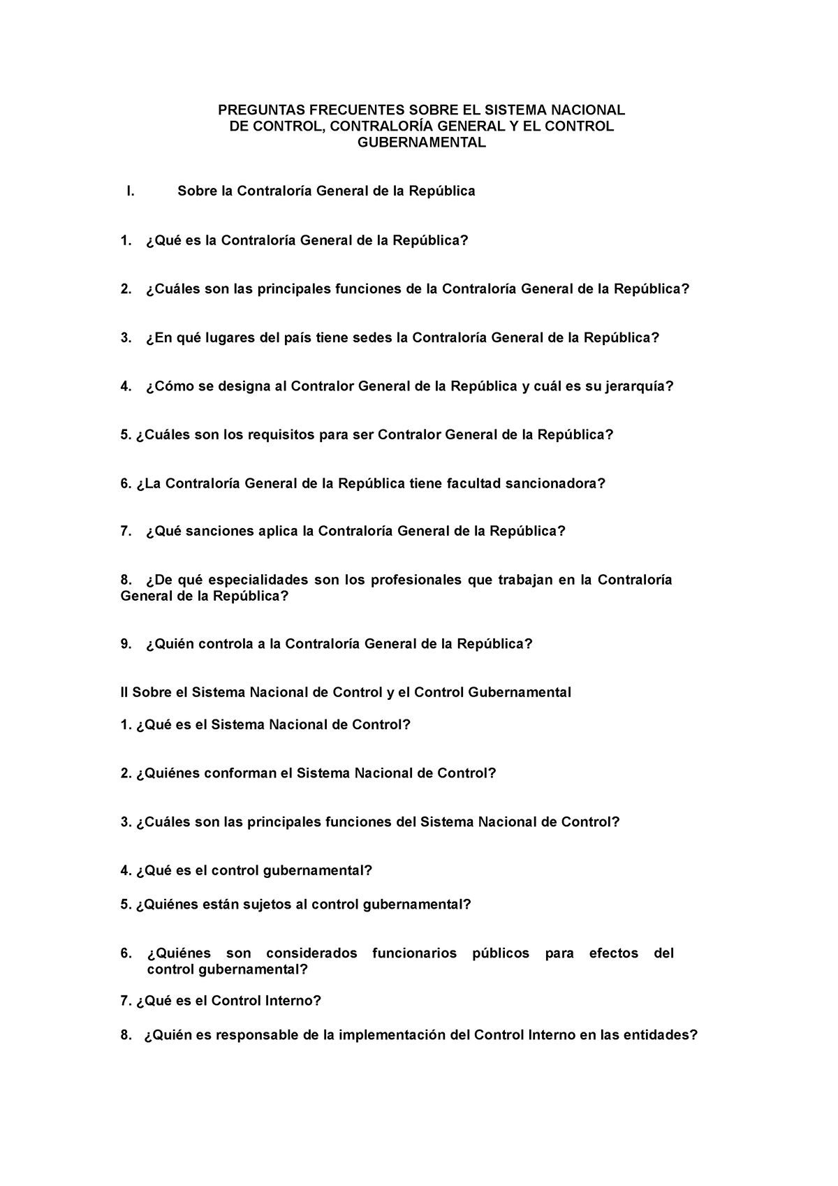 Trabajo De Investigación Contraloría Por 15 Puntos - PREGUNTAS ...