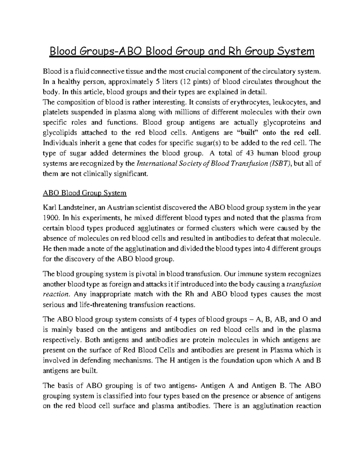 blood group case study