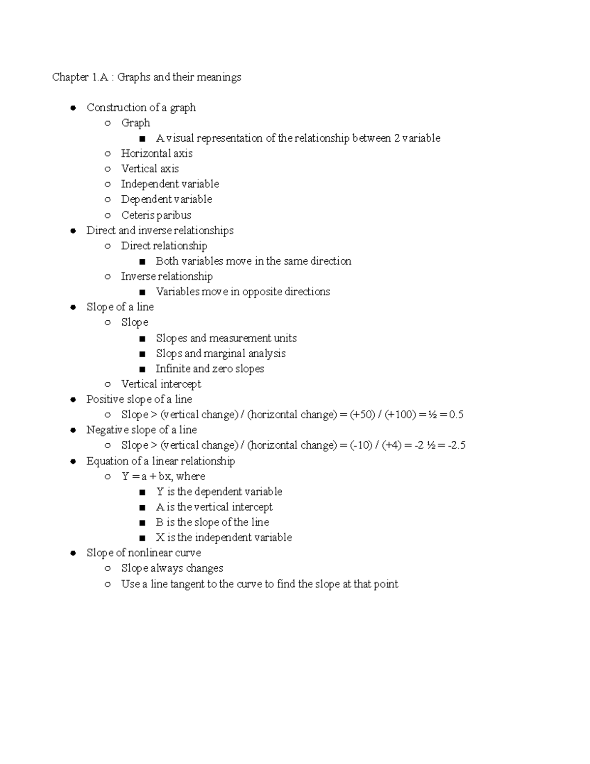 ECON102 - Chapter 1 - Professor Rawlins - Chapter 1 : Graphs and their ...