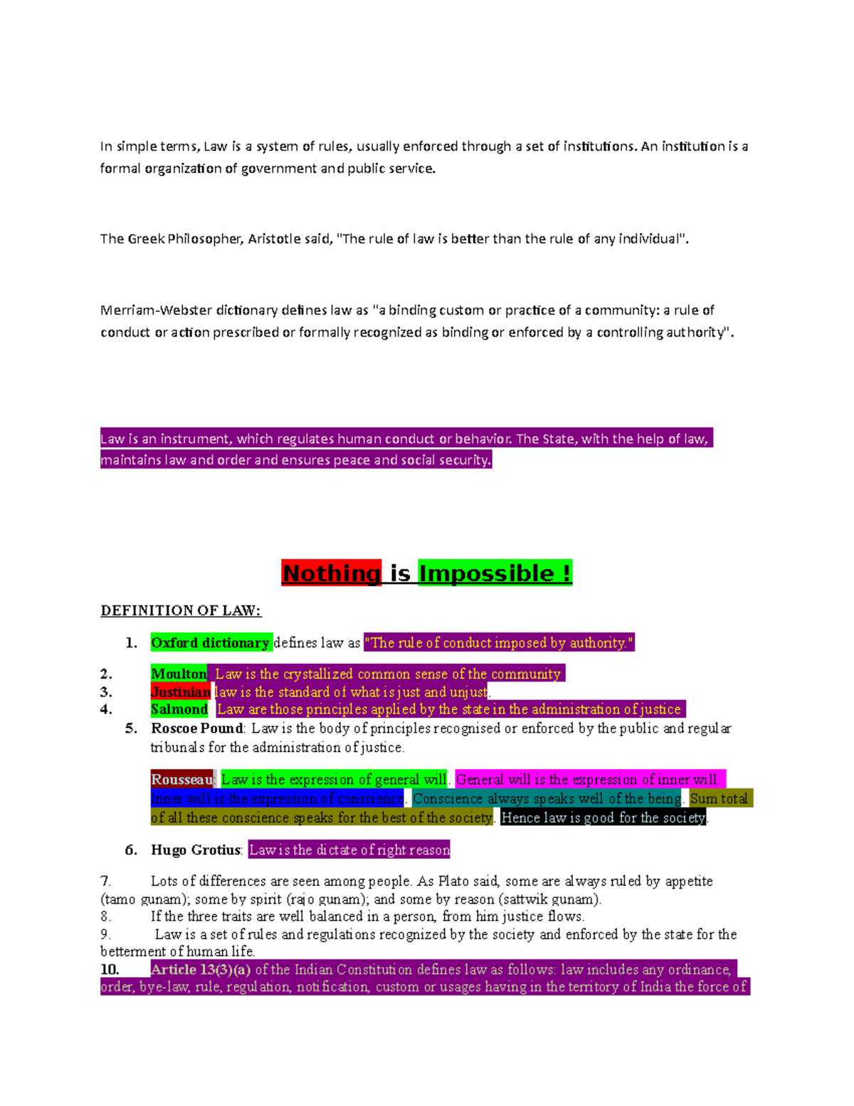 Law Definitions Very Help Ful In Simple Terms Law Is A System Of 