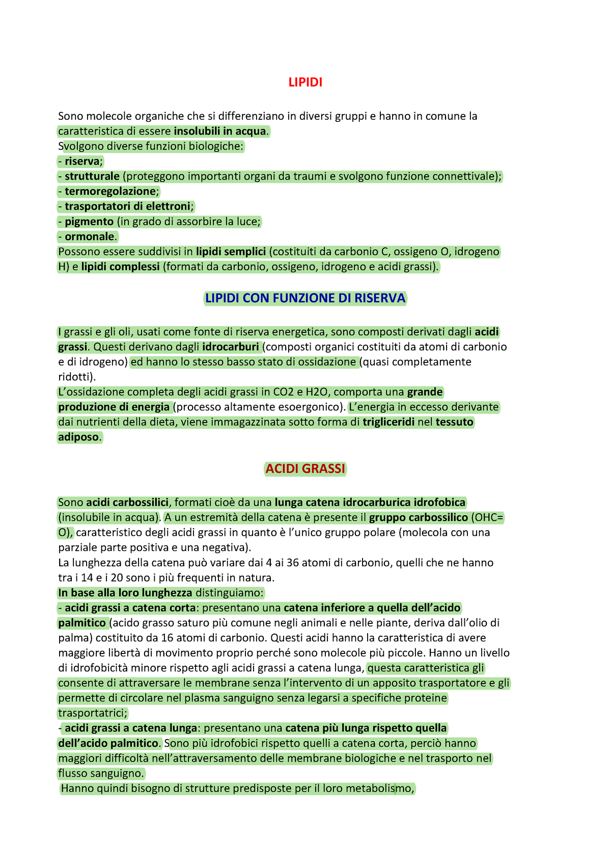 Biochimica 2 Riassunto BIOMECCANICA DEL GESTO SPORTIVO LIPIDI