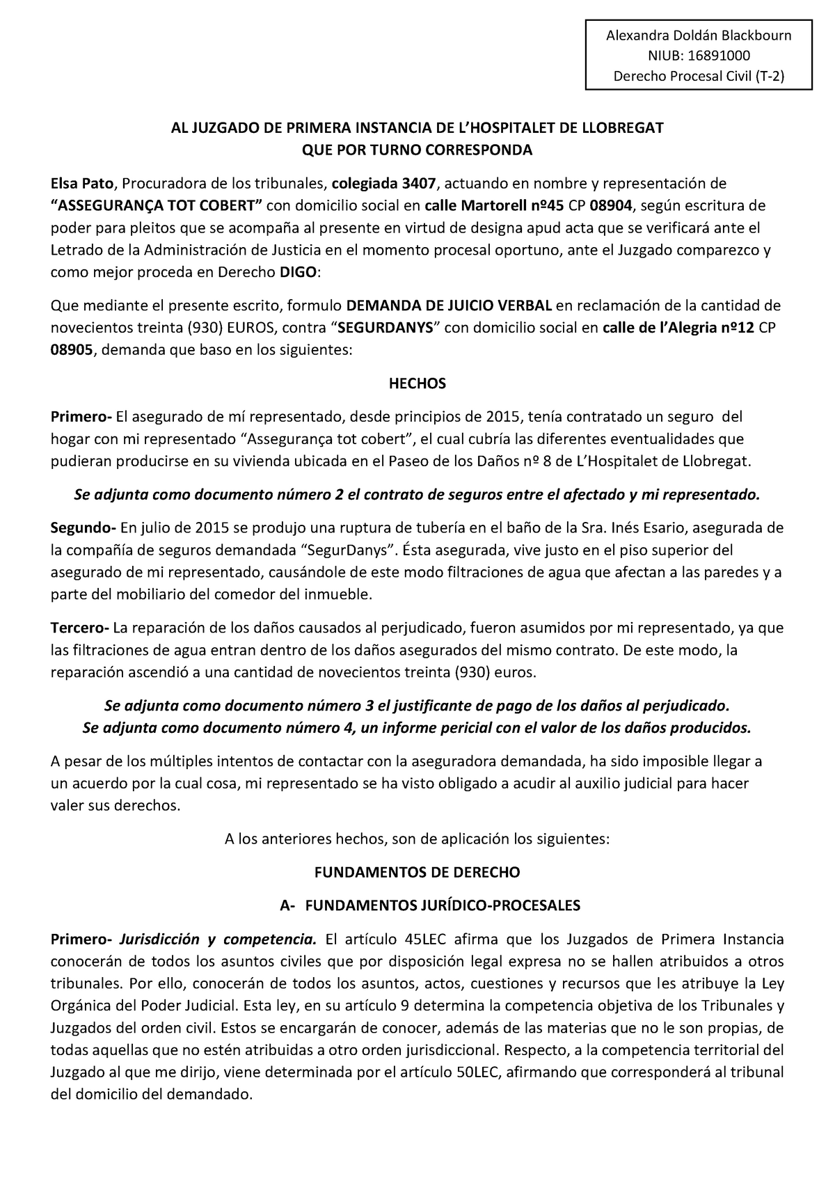 Modelo de demanda por incumplimiento de contrato de compraventa de inmueble