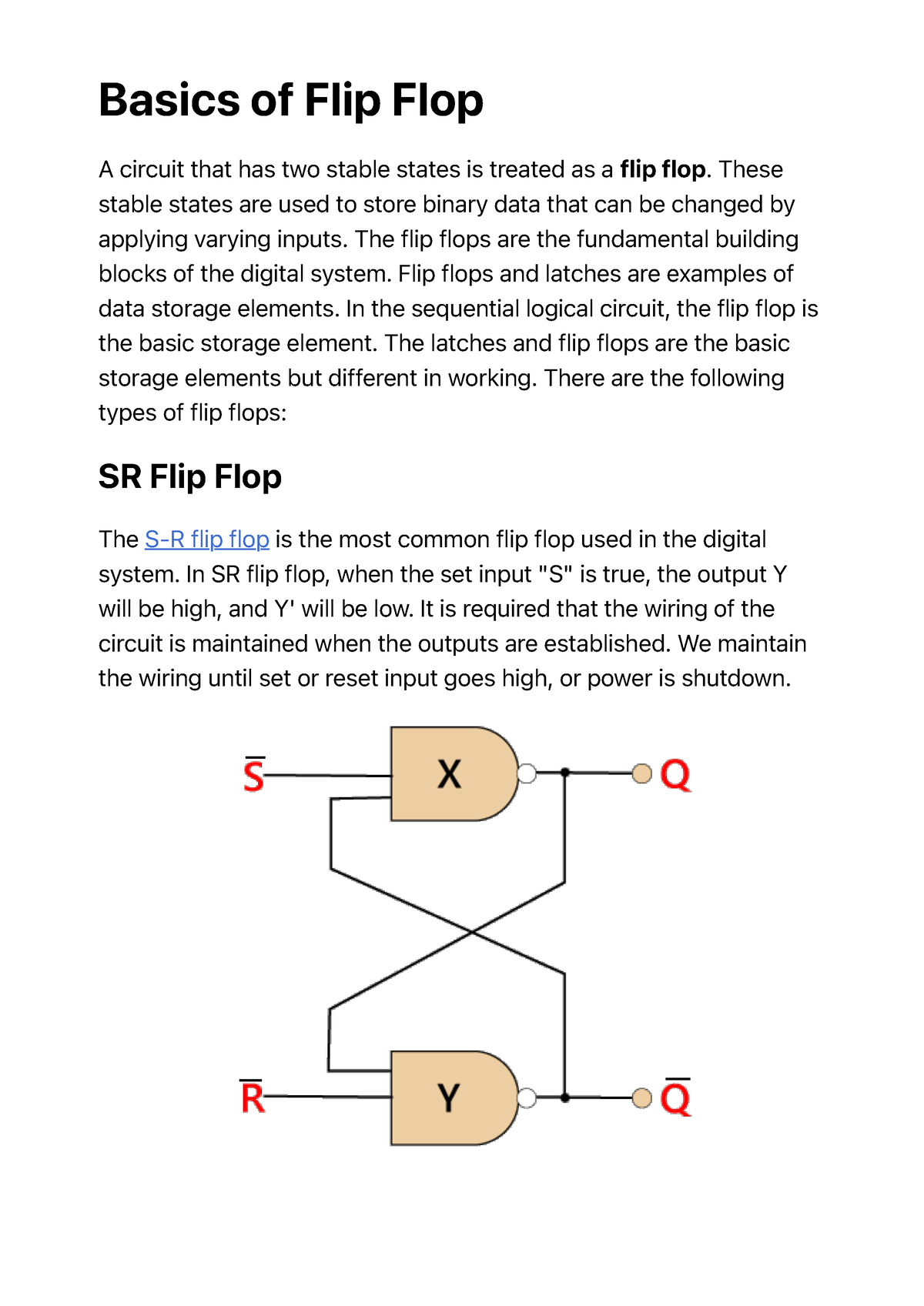 The Flip Flop system