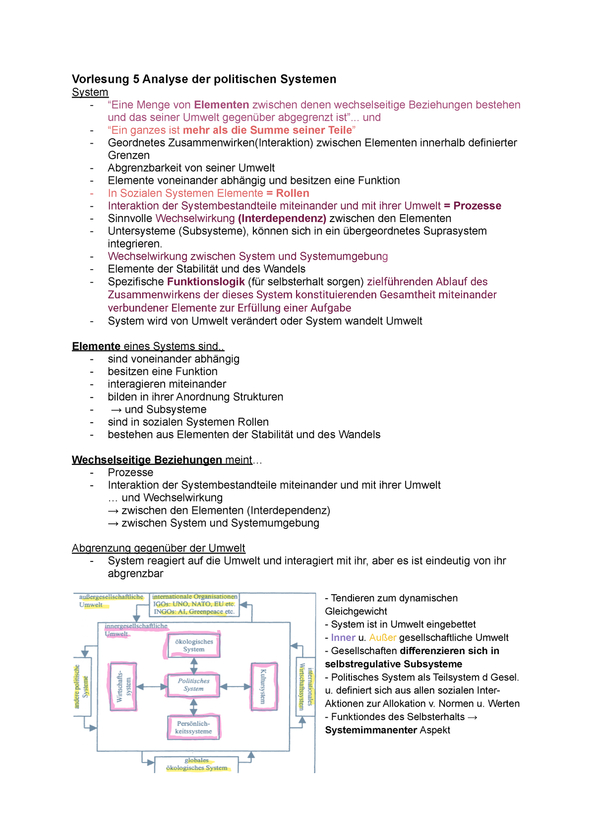 Vorlesung 5 Analyse Der Politischen Systemen - Vorlesung 5 Analyse Der ...