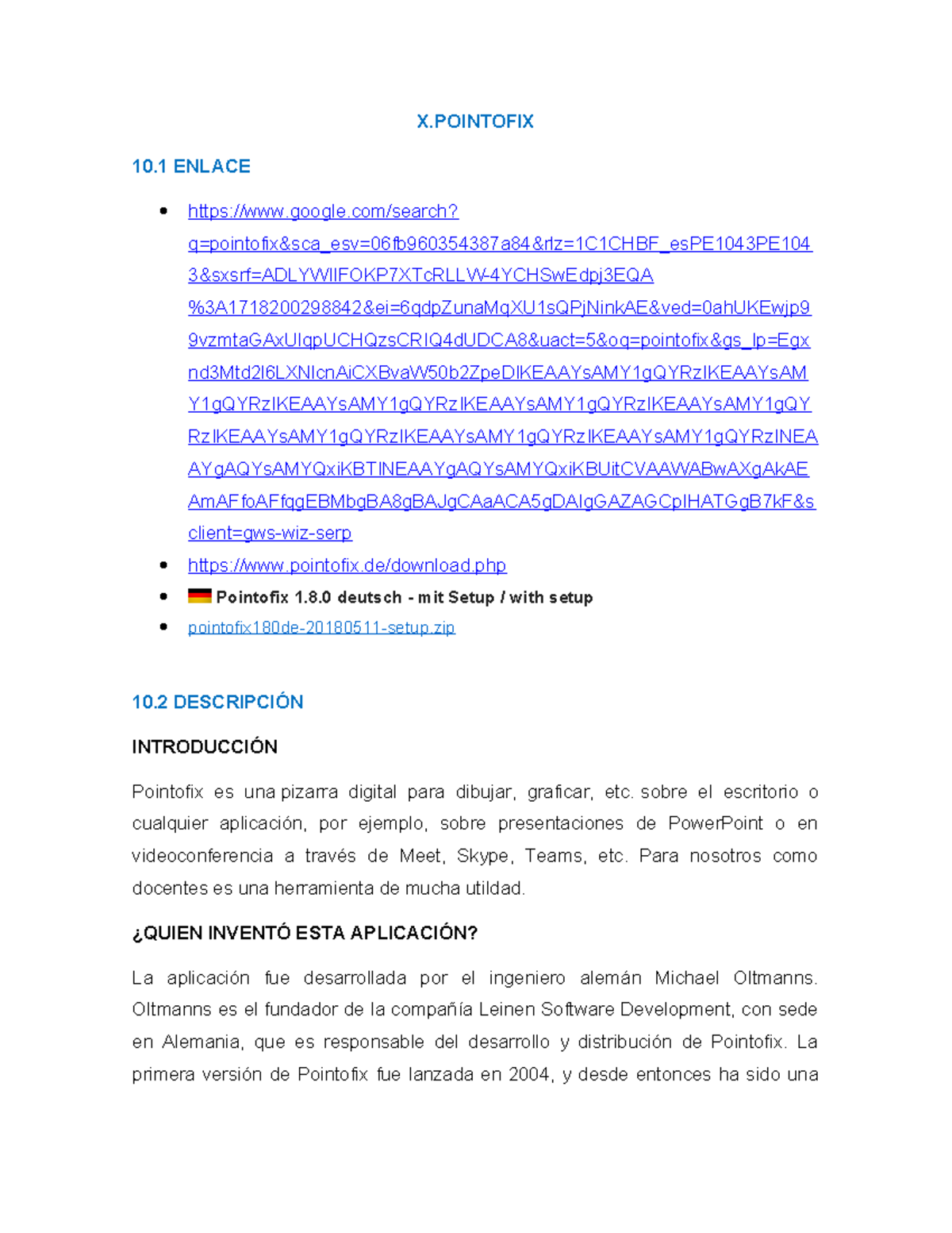 GUÍA Pointofix - Guía - X 10 ENLACE google/search? - Studocu