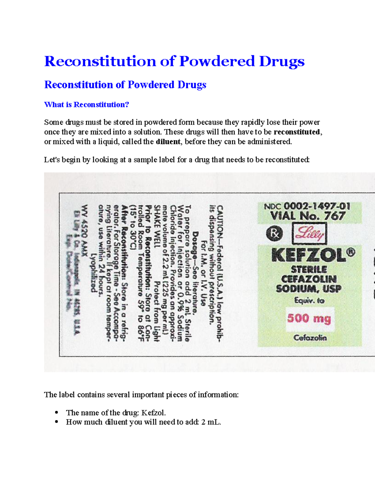 1343 Math Reconstitution of Powdered Drugs (1) - Reconstitution of ...