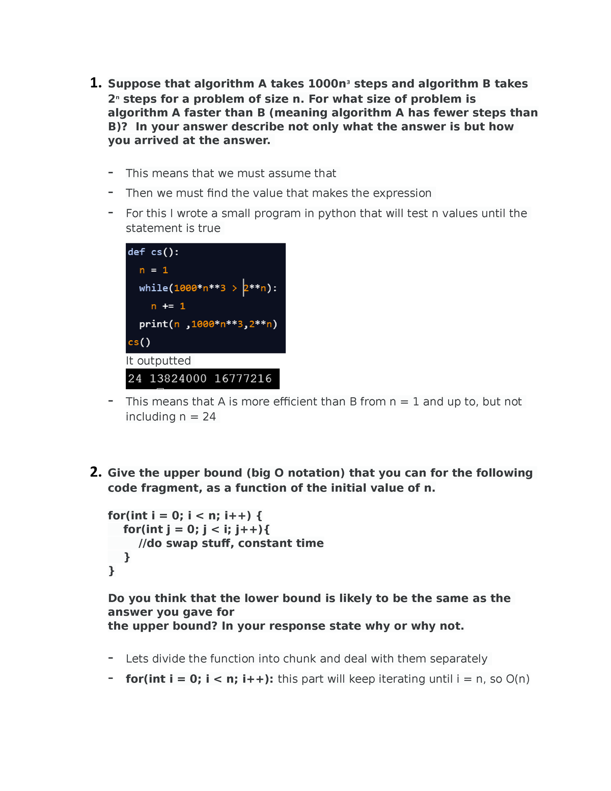 DISC UNIT 2 - Not The Correct Assignment - 1. Suppose That Algorithm A ...