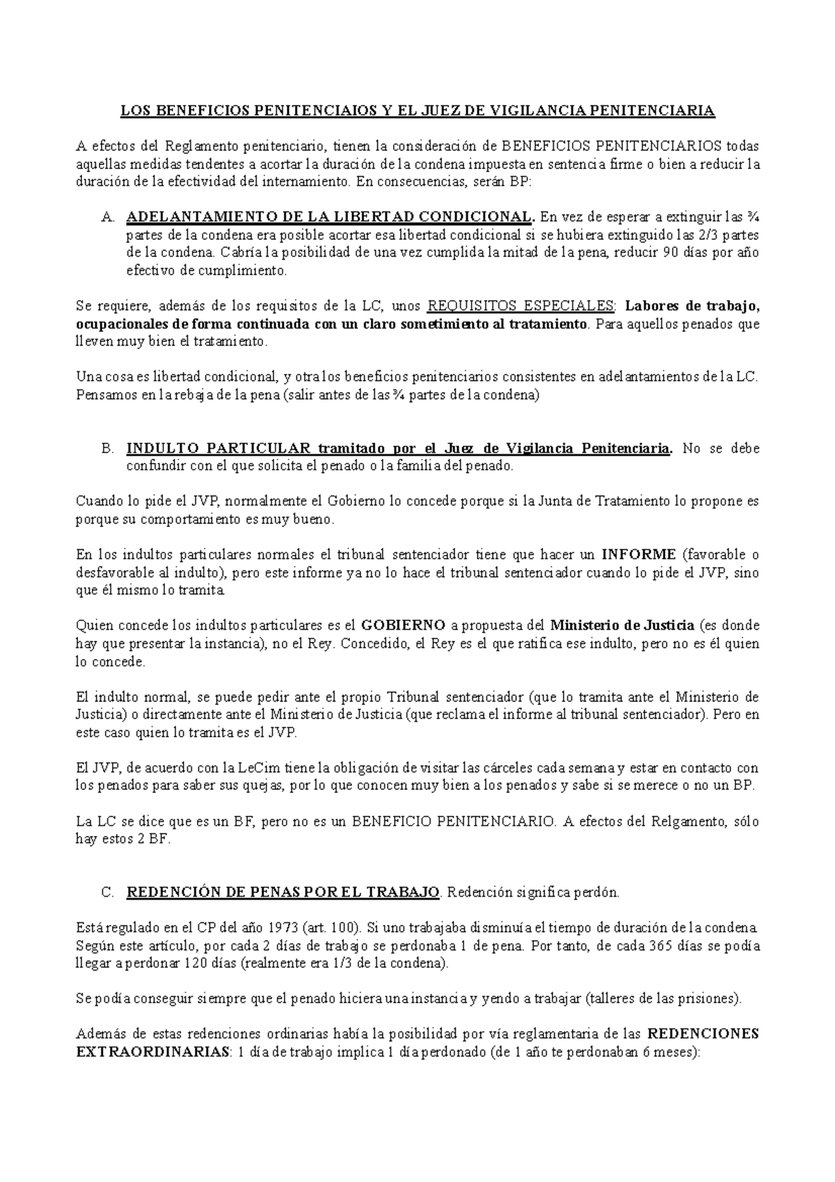 TEMA 6 Apuntes De Clase Profesor Carlos Mir Puig LOS BENEFICIOS