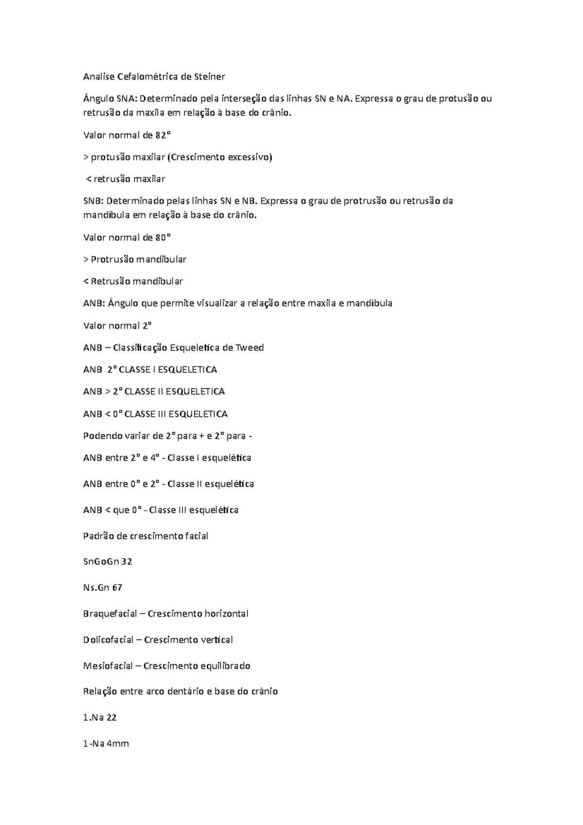 Ortodontia Classificações de angle e cefalometria - Analise ...