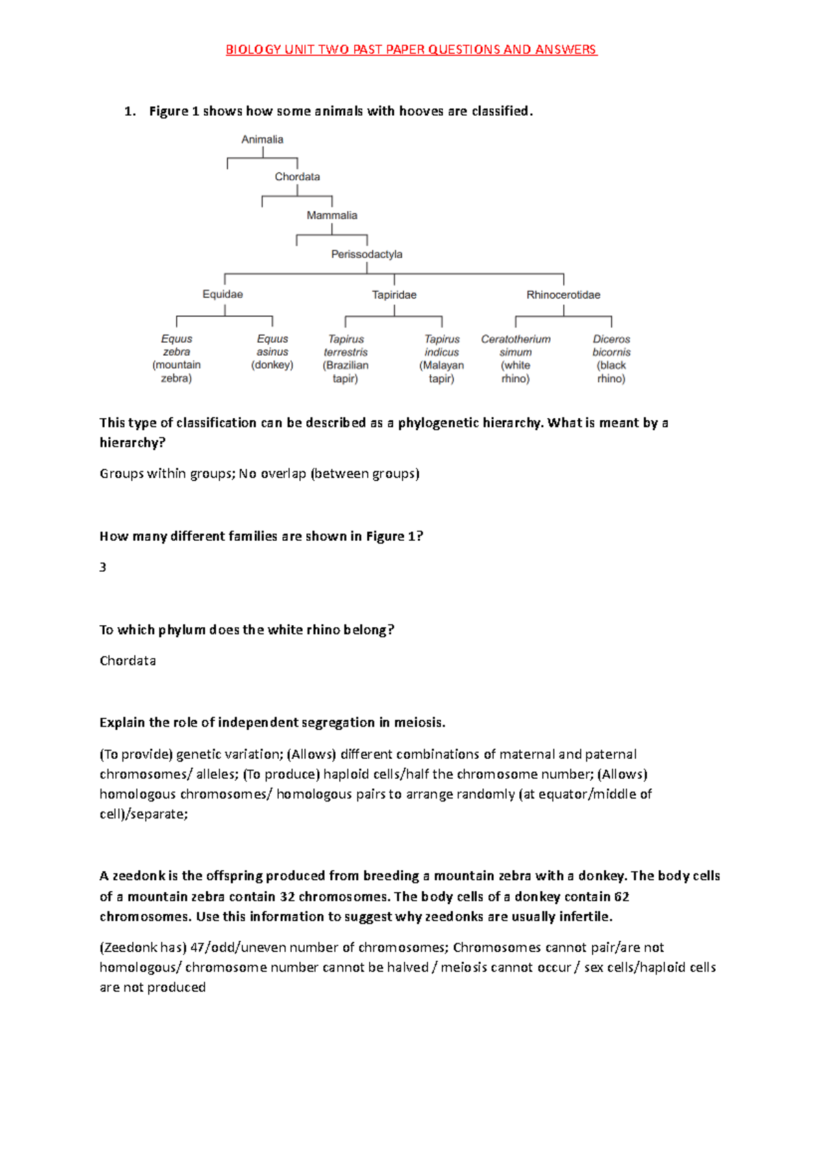 biology past paper essay questions