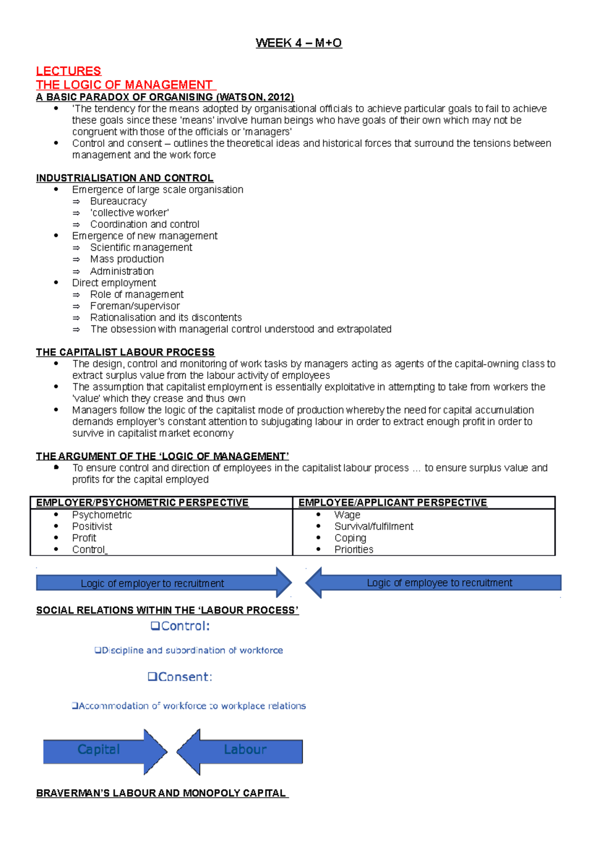 M+O W4 - Lecture notes of the title, also include seminar work - WEEK 4 ...
