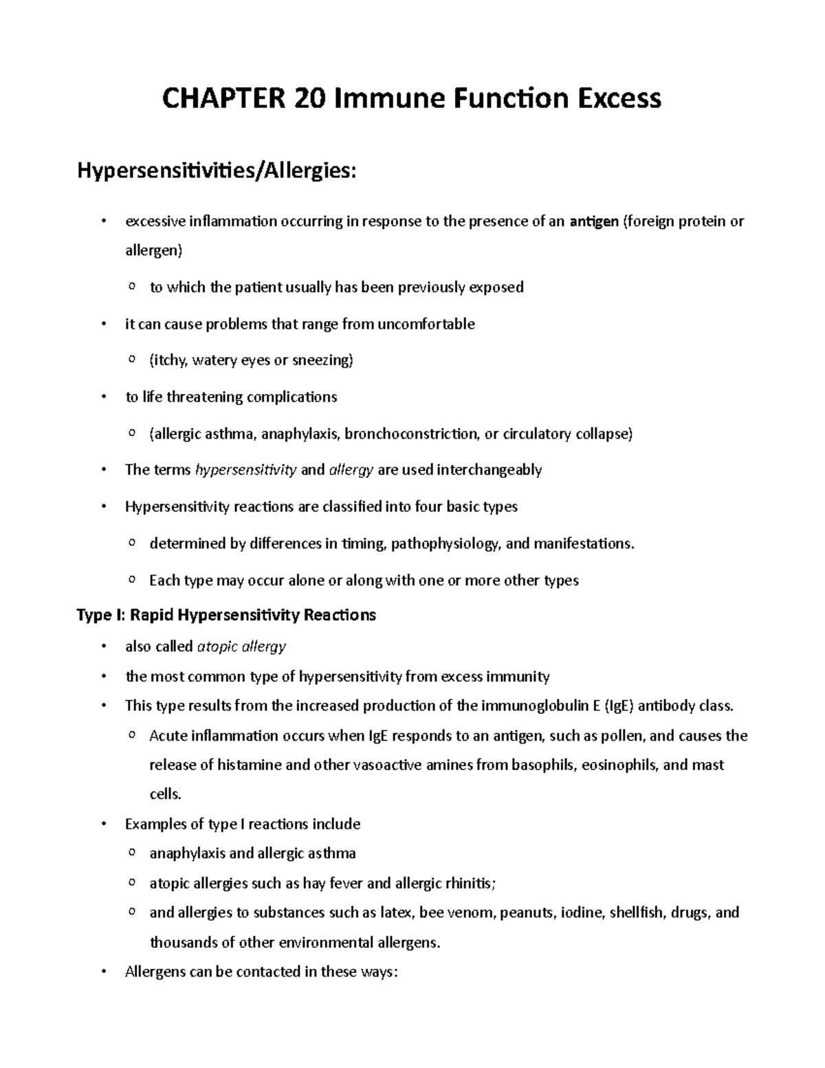 Chapter 20 exam2-shorter version to answer study guide - Warning: TT ...