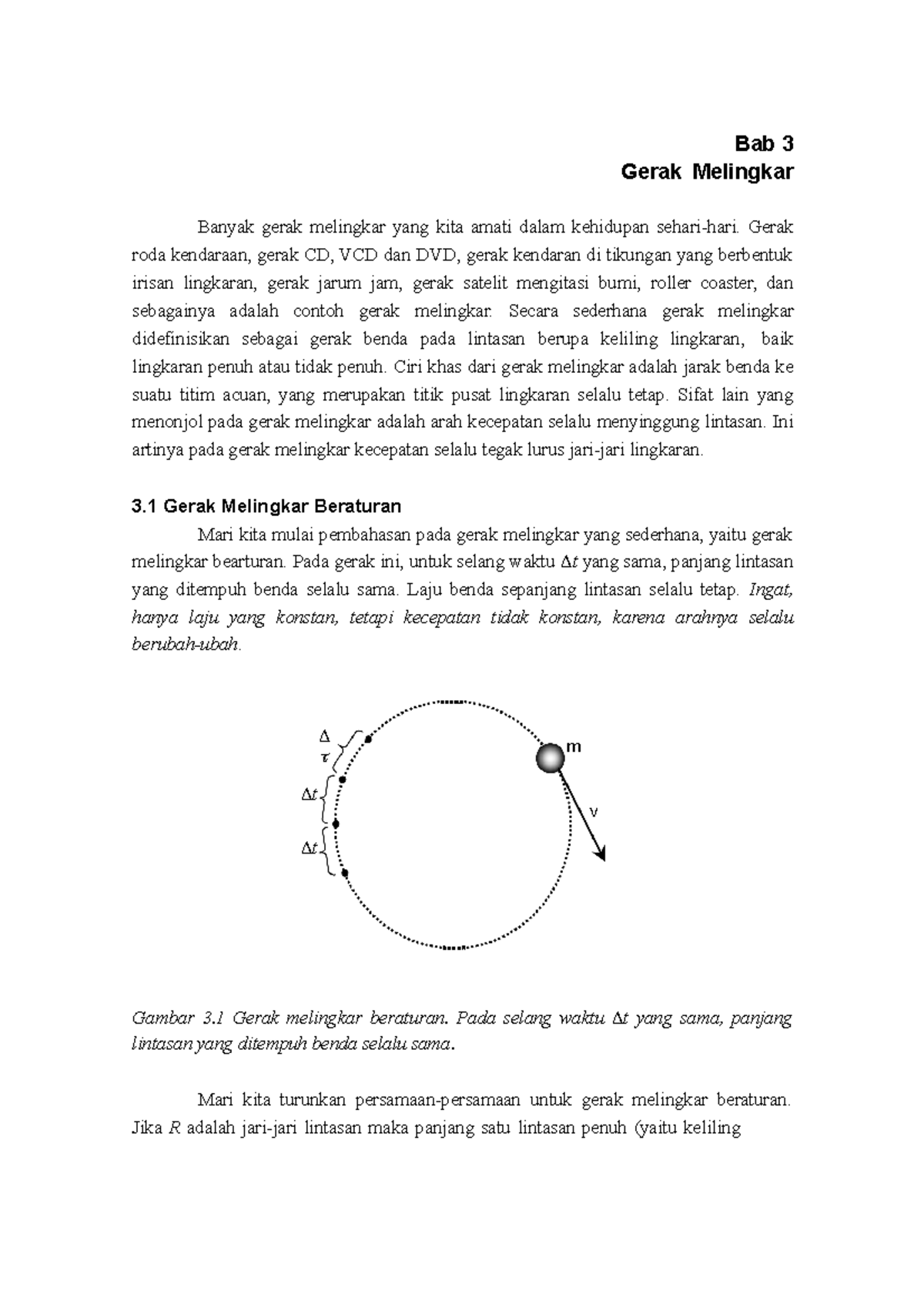 Bab 3 Gerak Melingkar - Bab 3 Gerak Melingkar Banyak Gerak Melingkar ...