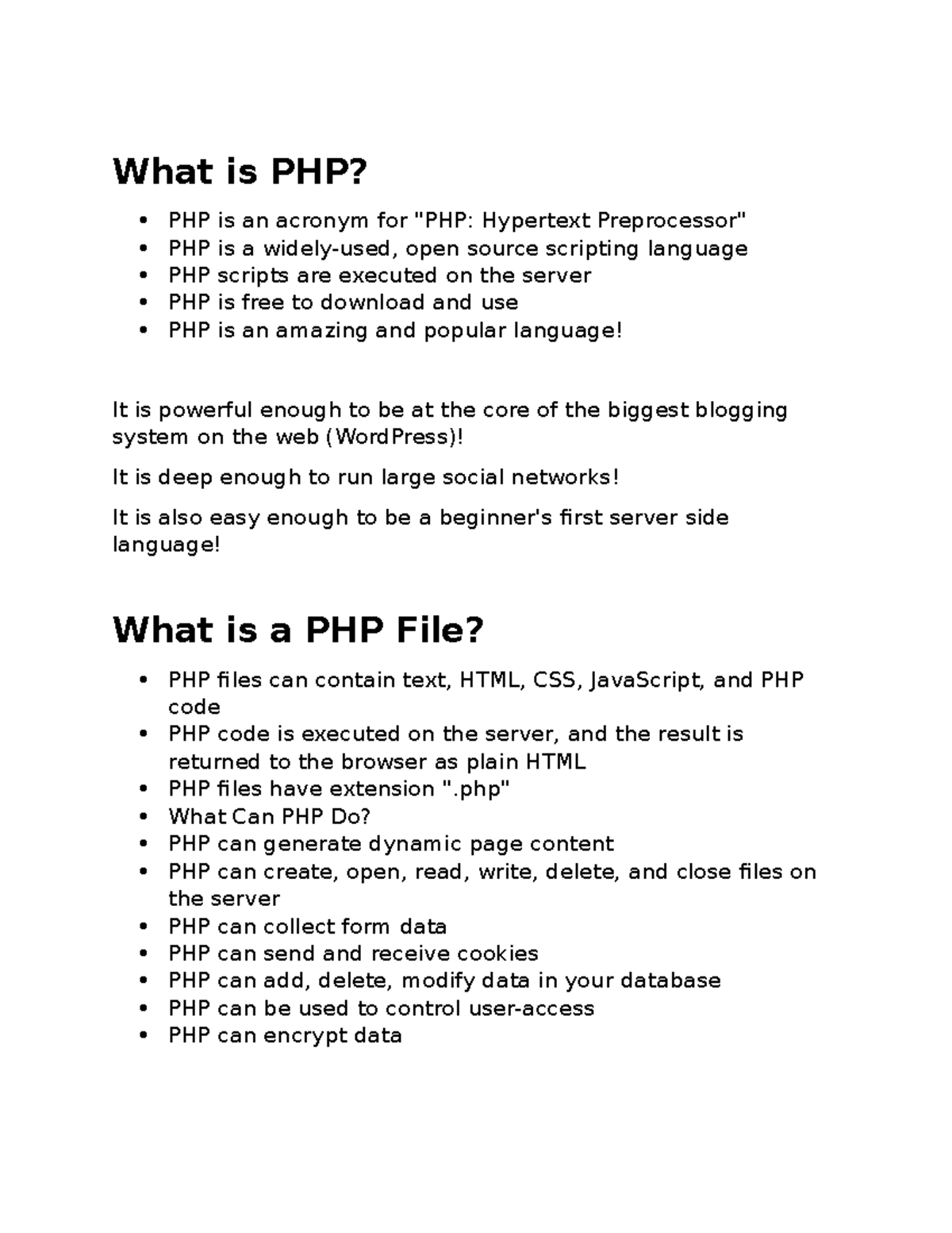 Php module -introduction-comments-variables - What is PHP? PHP is an ...