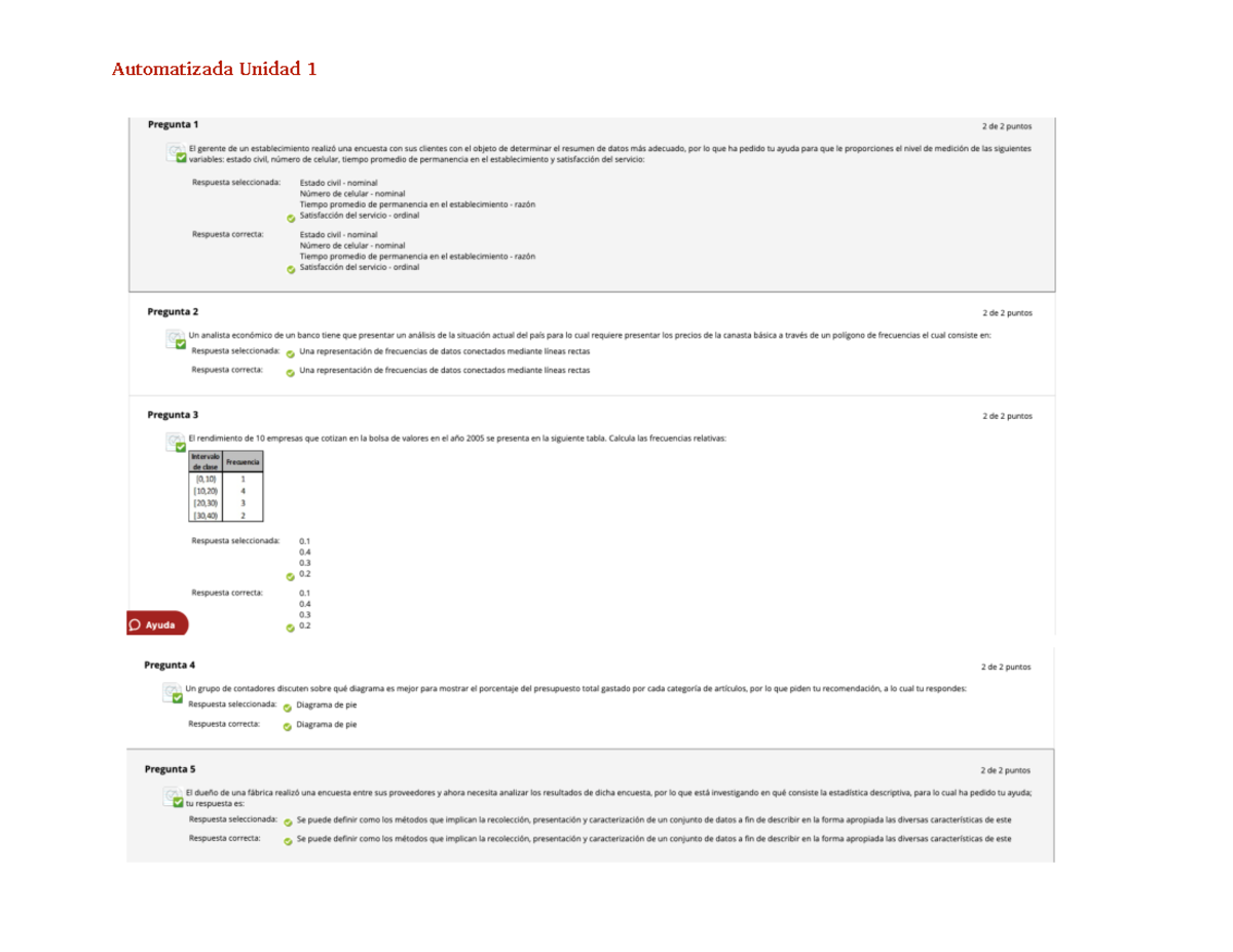 Automatizada Unidad 1 Introduccion A La Estadistica - Probabilidad Y ...