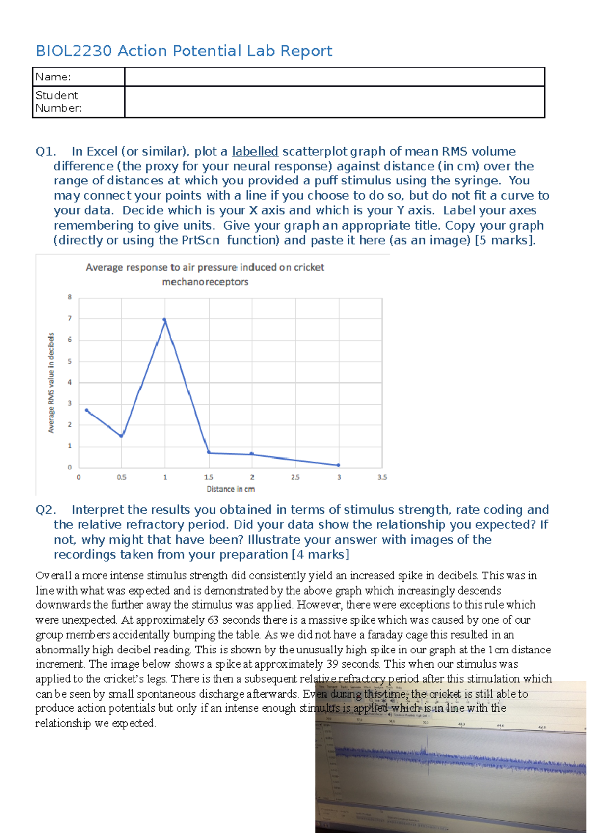 Lab Report 1 Action Potentials - BIOL2230 Action Potential Lab Report ...