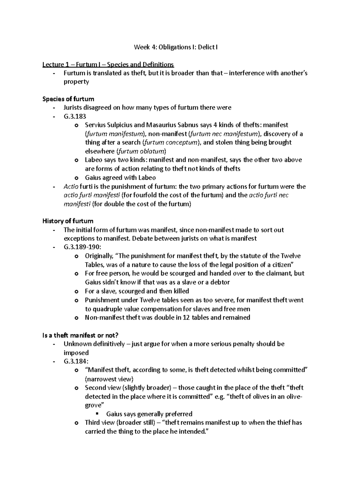 Obligations I-Delict I - Week 4: Obligations I: Delict I Lecture 1 ...