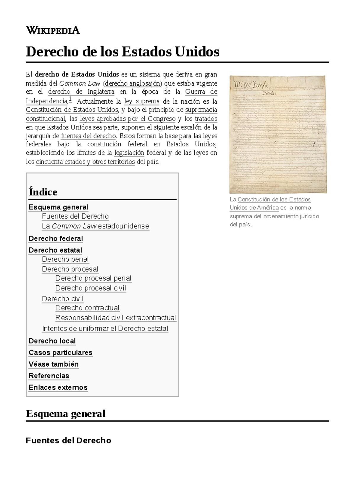 Derecho de los Estados Unidos - La Constitución de los Estados Unidos ...