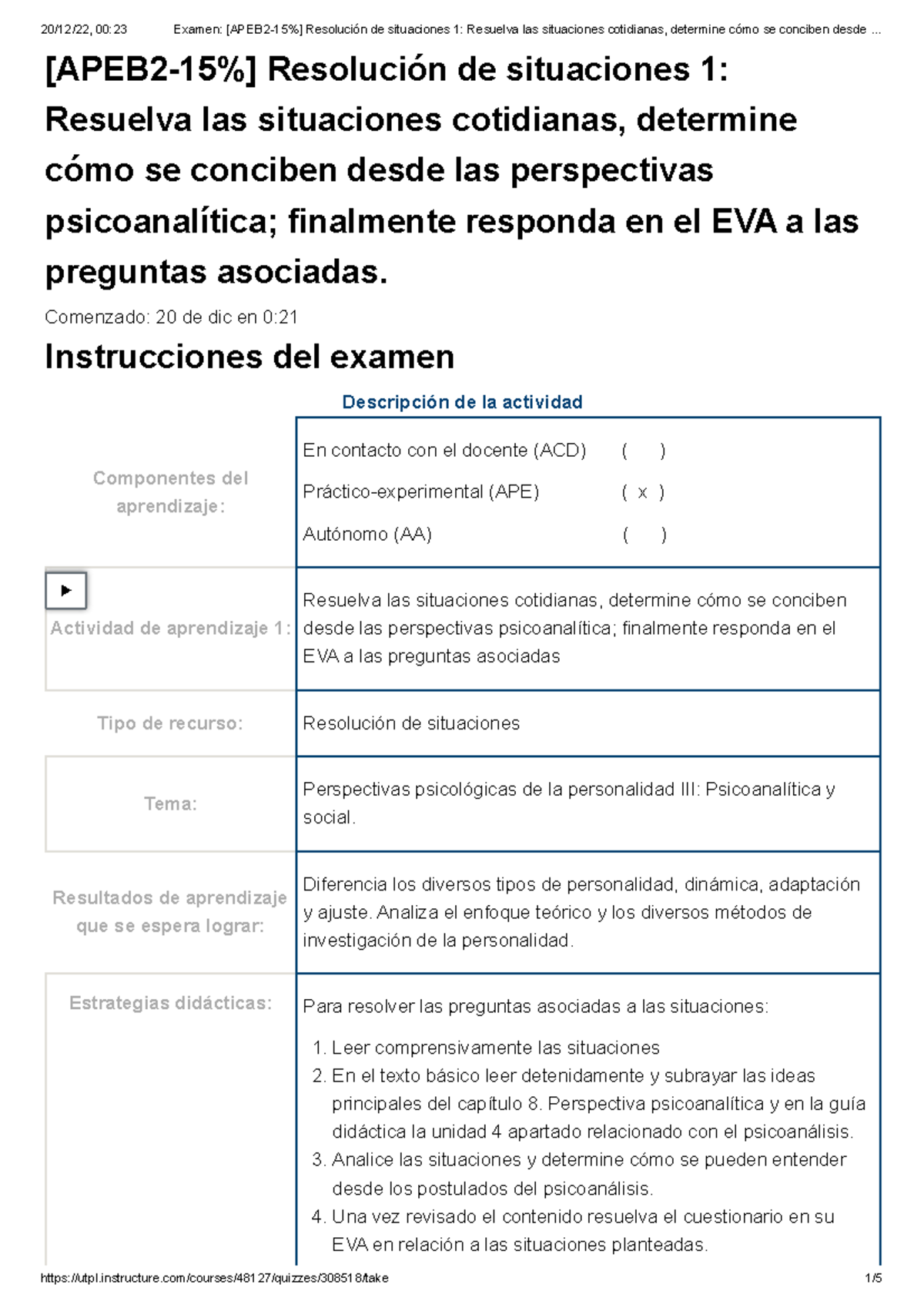 [APEB2-15%] Resolución de situaciones 1: Resuelva las situaciones ...