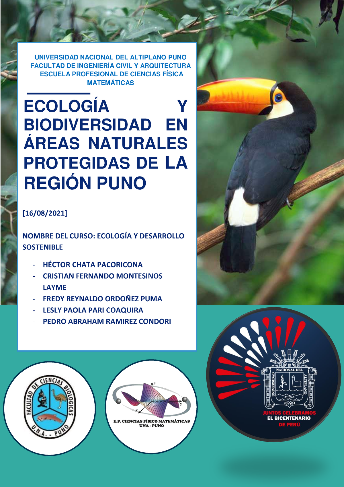 Informe FORO Grupal - ECOLOGÍA Y BIODIVERSIDAD EN ÁREAS NATURALES ...