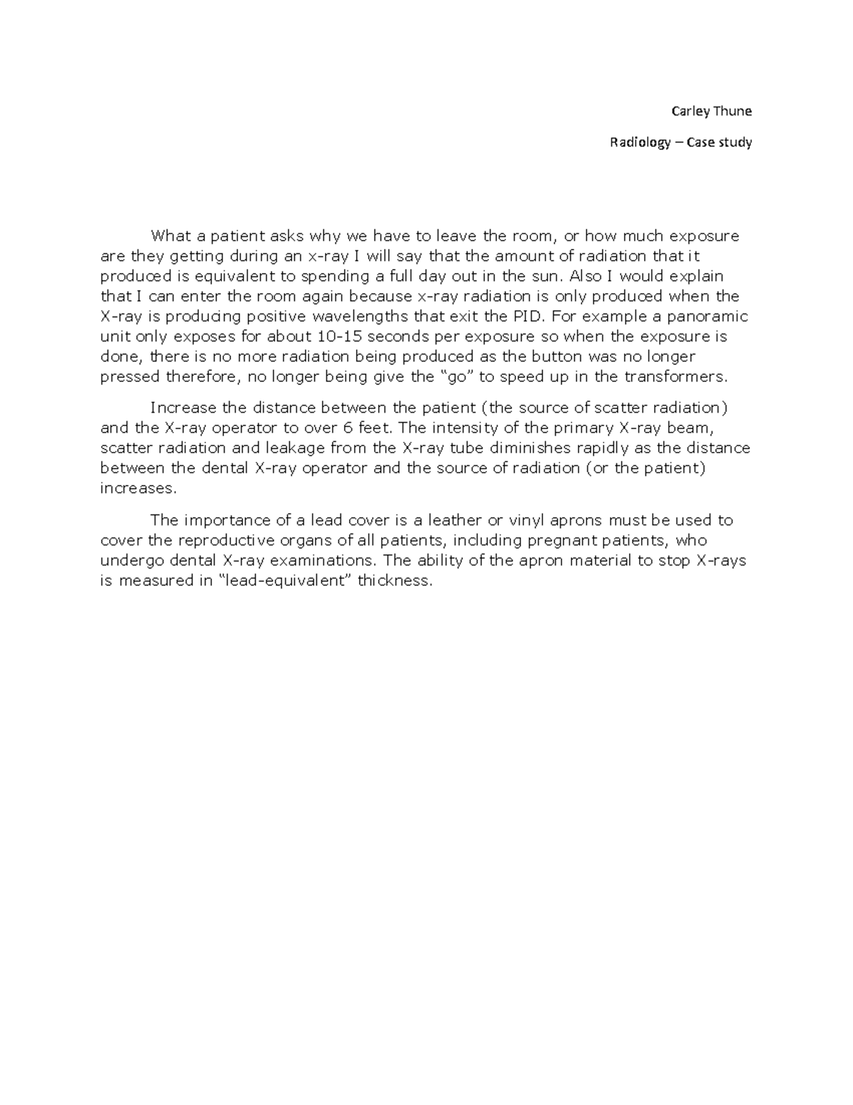 Case study book - Carley Thune Radiology – Case study What a patient ...