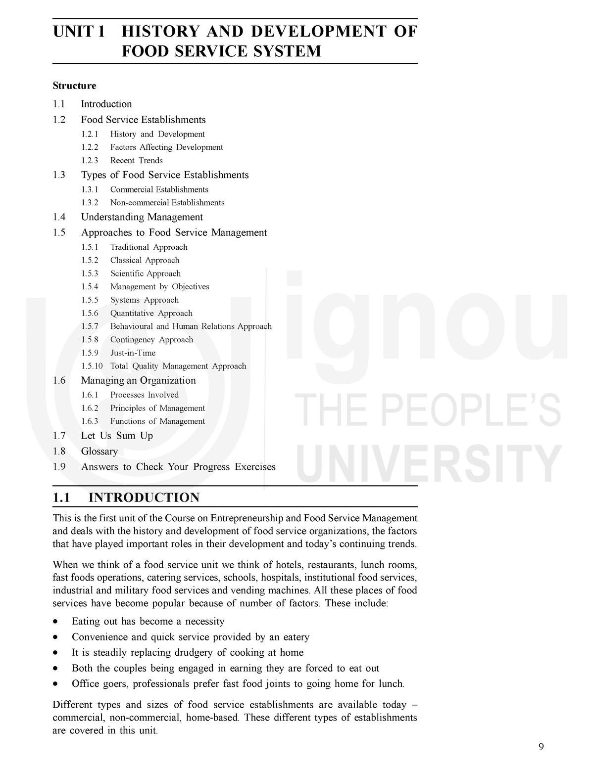 Unit-1 - History And Development Of Food Service System - History And ...