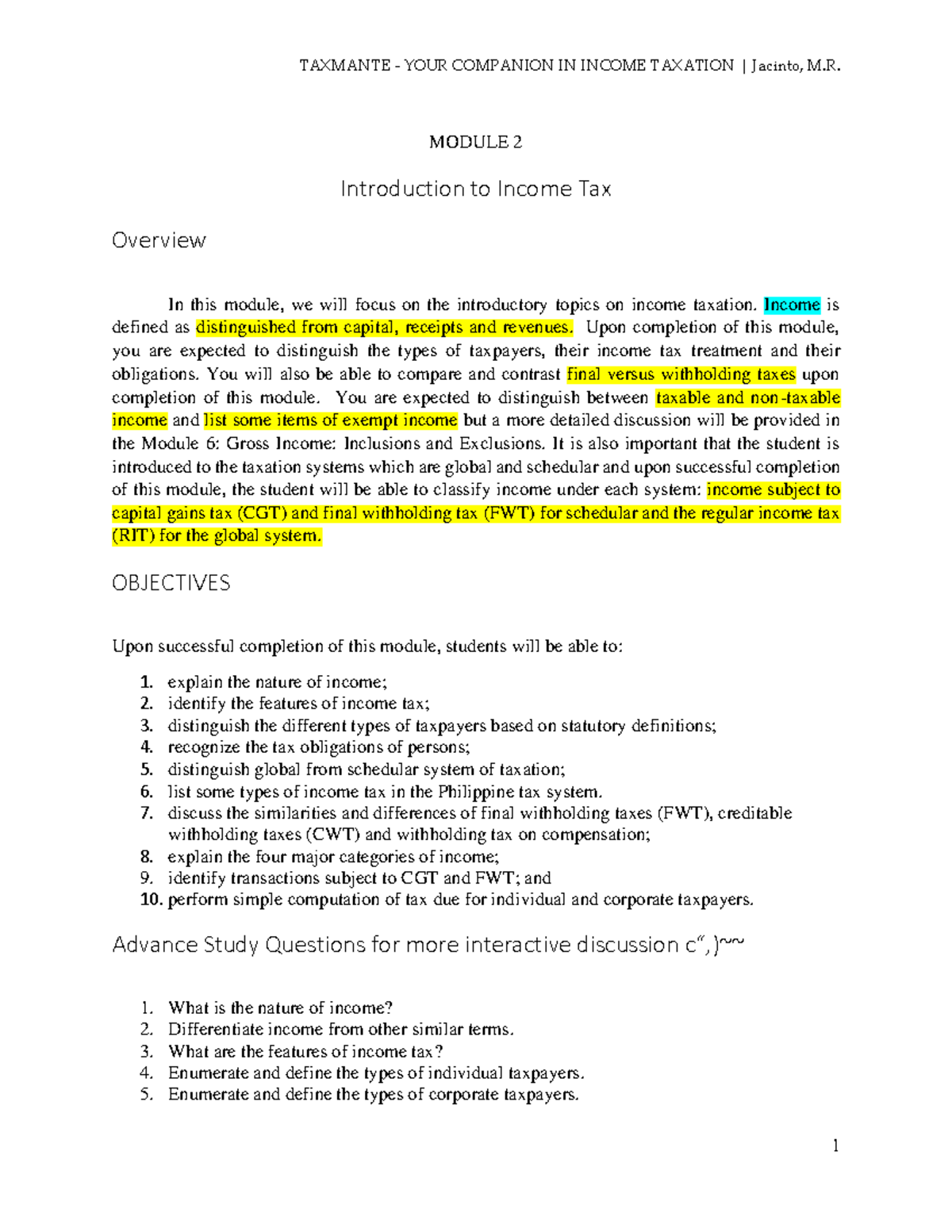 Introduction To Federal Income Taxation In Canada Pdf Free Download