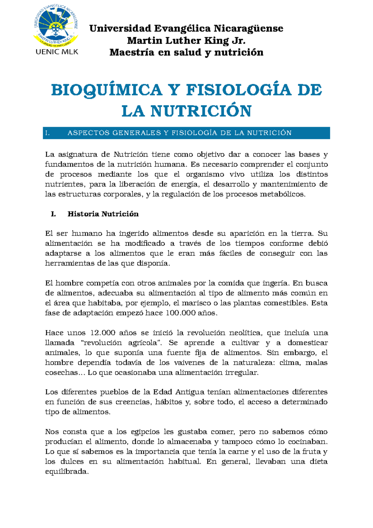 Bioquimica Y Fisiologia De La Nutricion Unan Studocu