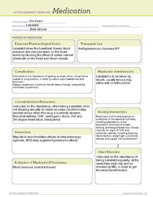 Ati Alt Labetalol - Practice Ati - Active Learning Templates 