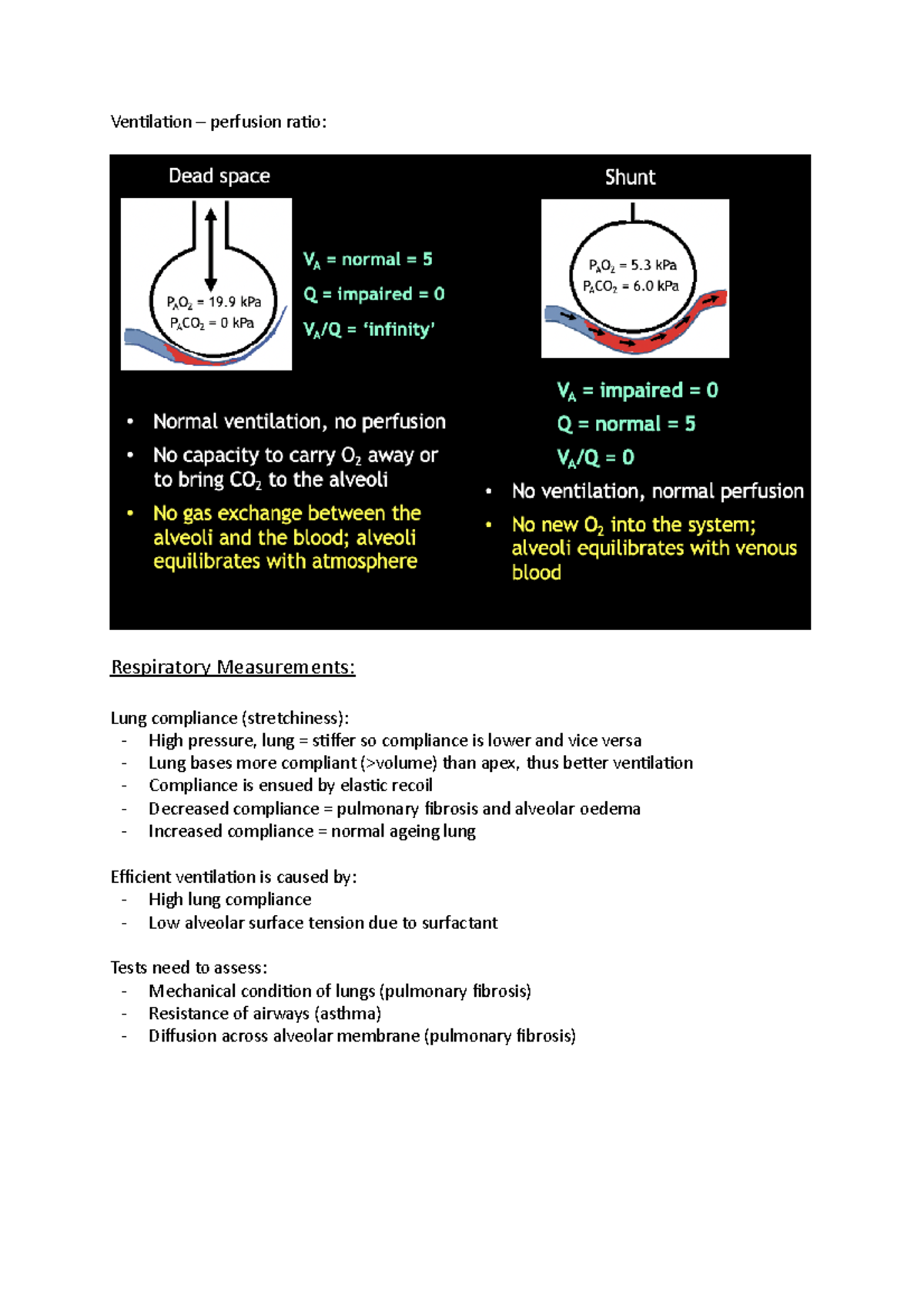 Ventilation - 0 Inspiratory reserve volume (IRV) – extra volume of air ...