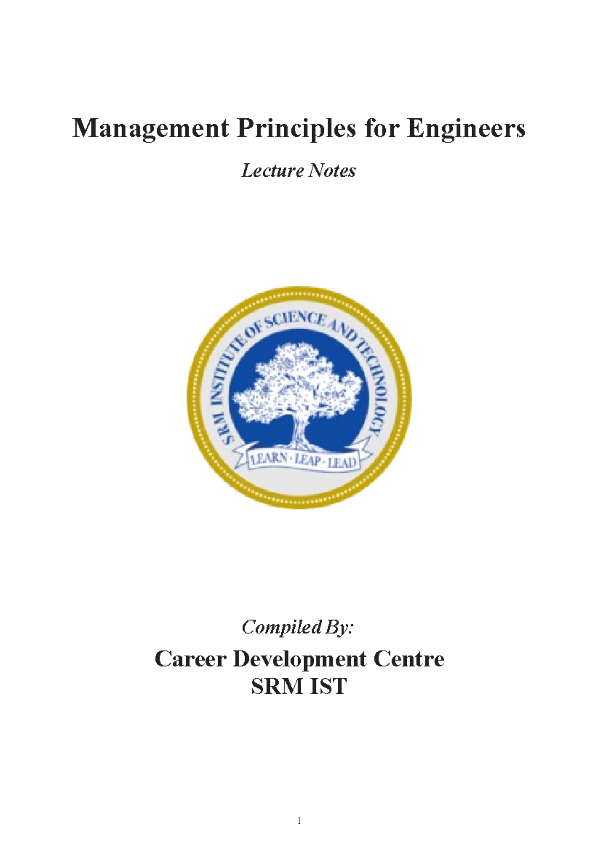 mpe unit 4 notes- This is a pdf for the course 18pdh201t. management ...