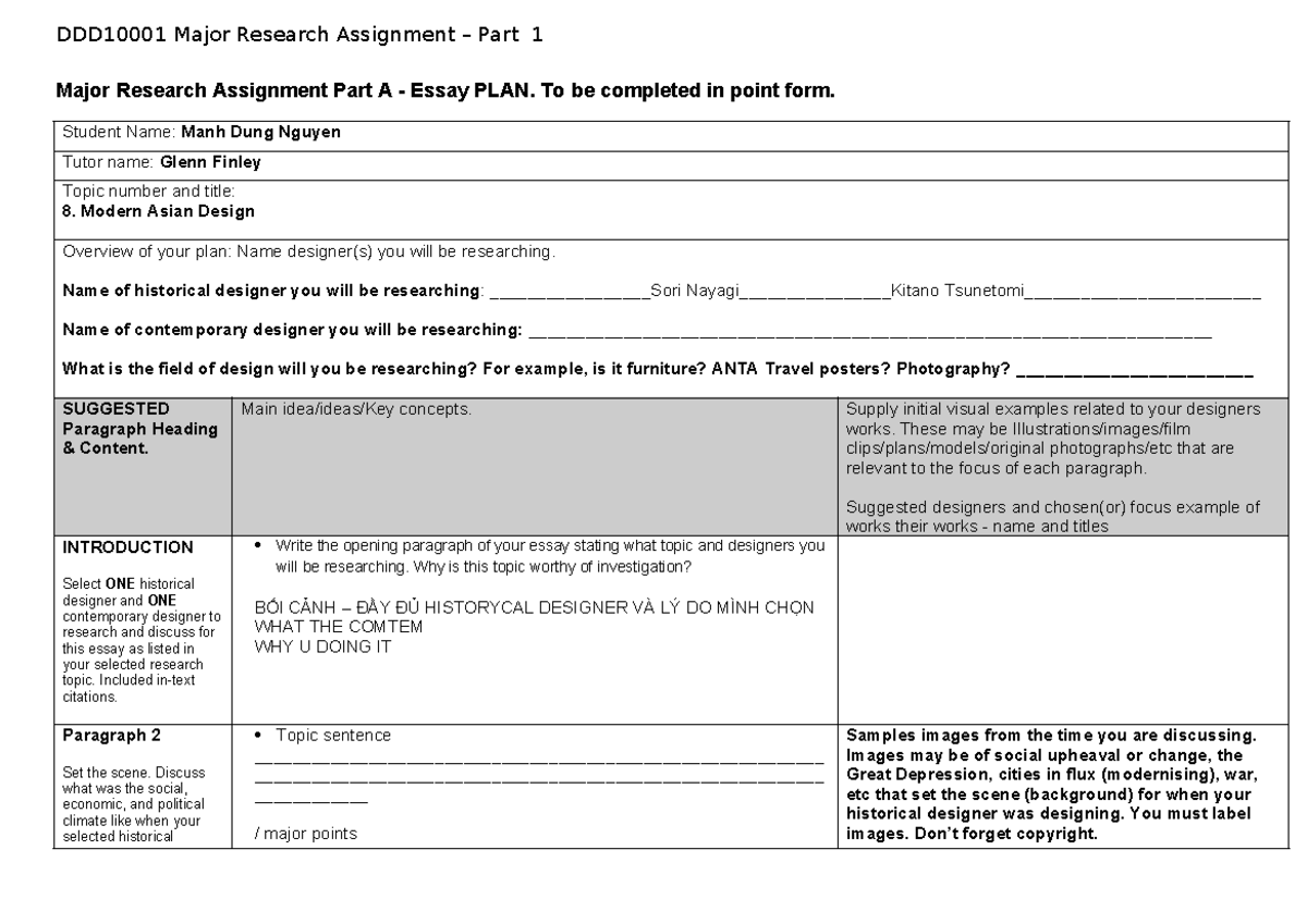 MRA Part A Plan and Bibliography Student Template-1-3-f19c4f13-79b6 ...