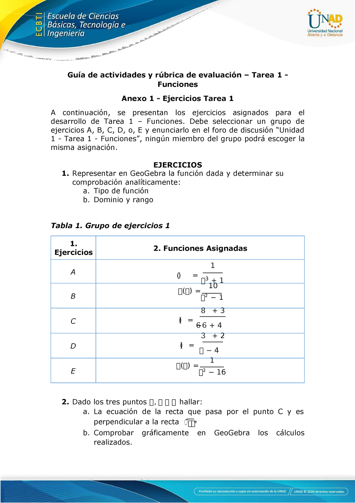 Anexo 1 - Ejercicios Tarea 1 (1) Xdxd - Guía De Actividades Y Rúbrica ...