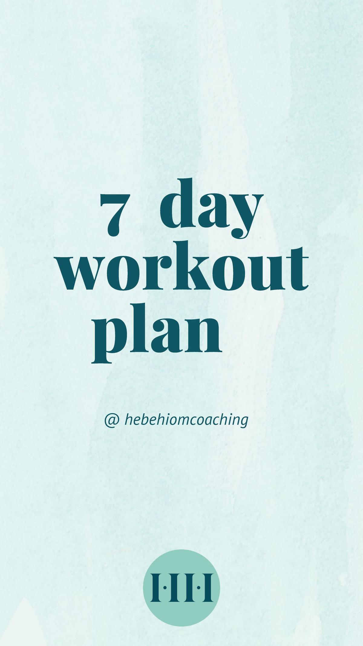 Free Workout Programme - 7 Day Workout Plan ฀ @ Hebehiomcoaching ...